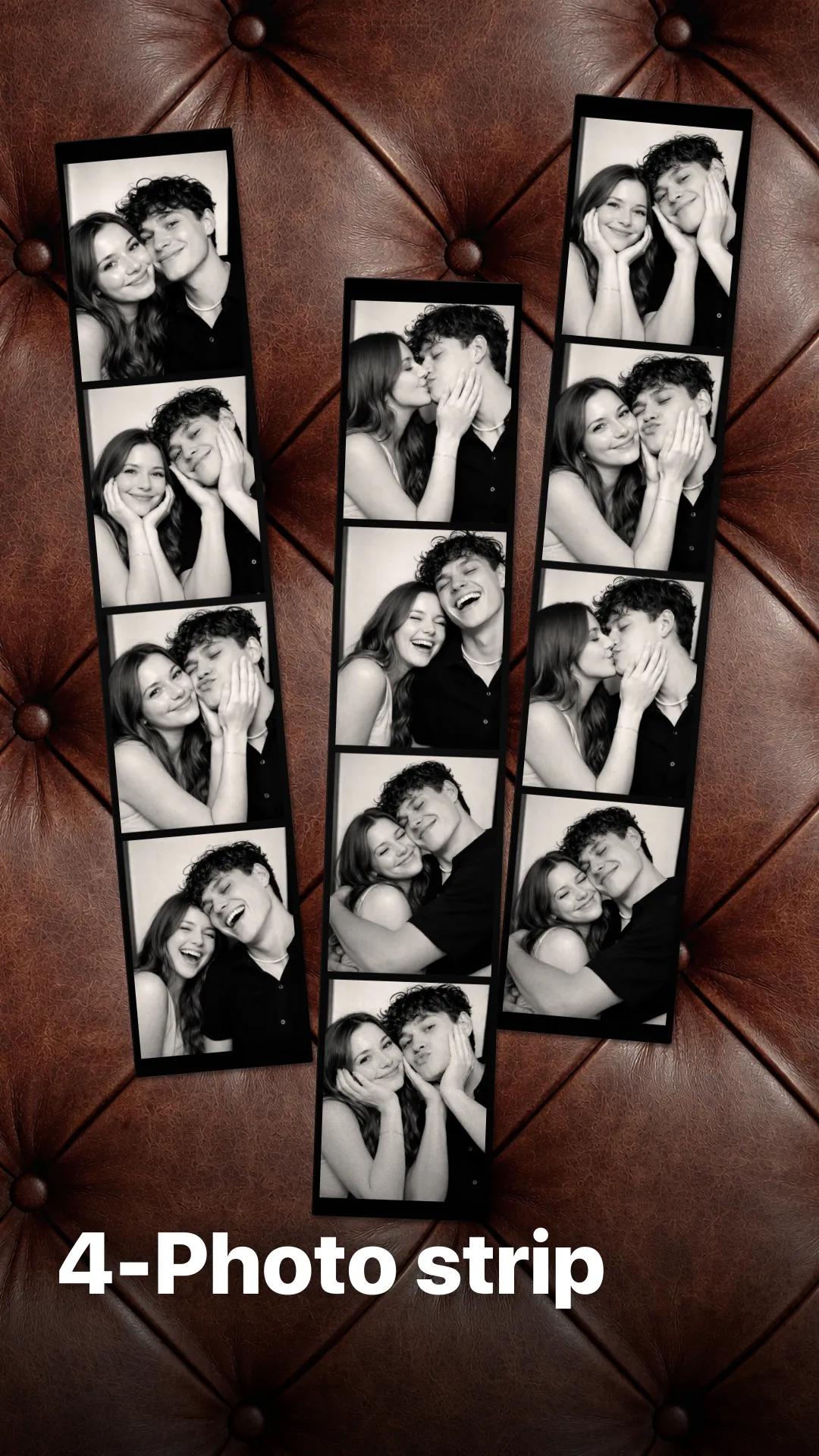 Brown Leather Photo Strip