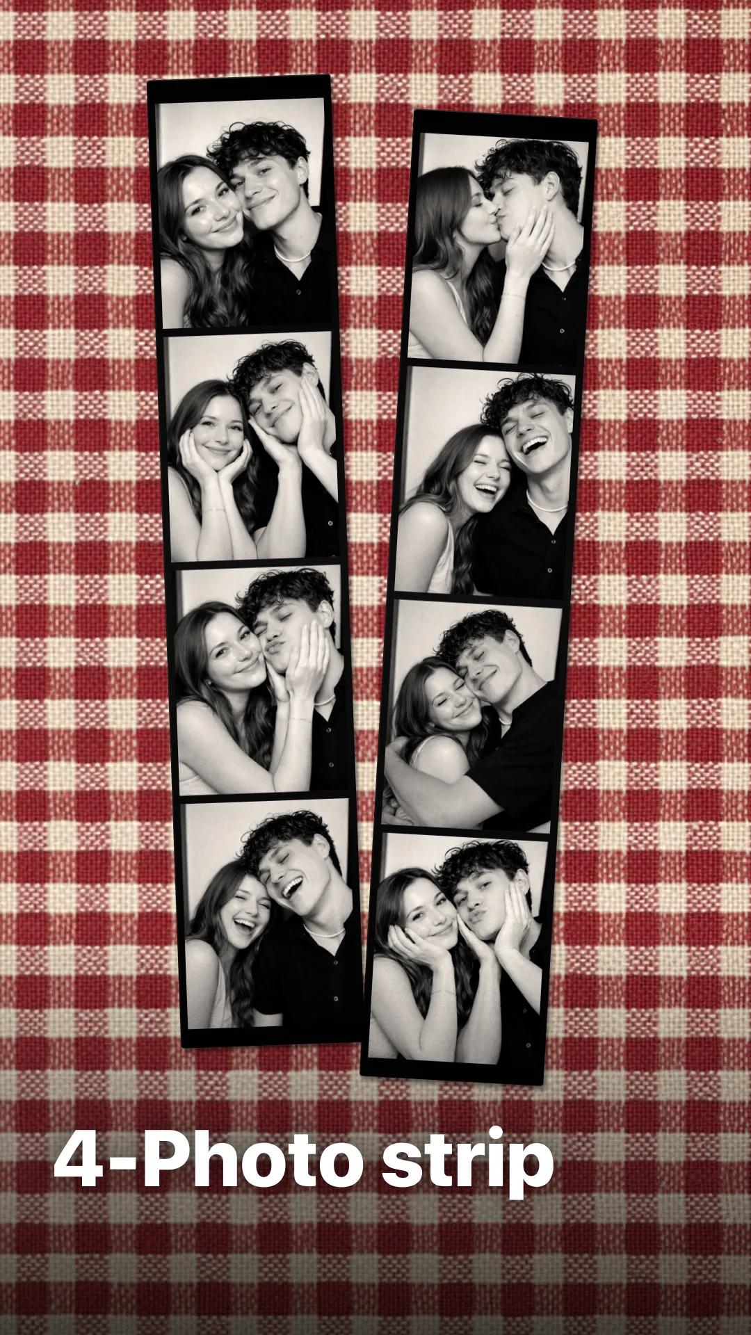 Red Check Photo Strip